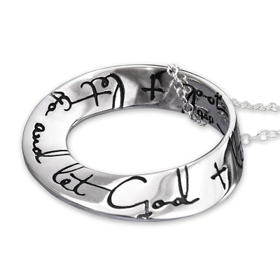 Let Go And Let God Sterling Silver AA Necklace