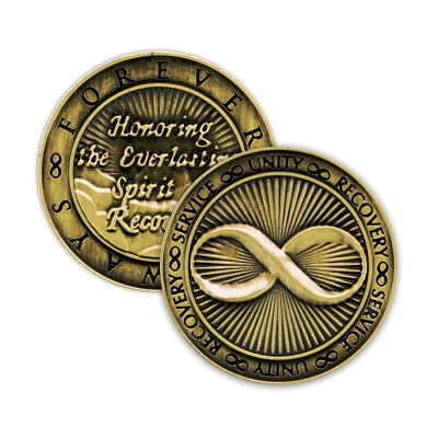 Infinity Bronze Affirmation Medallions