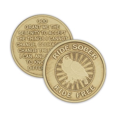 Ride Sober Ride Free Medallions